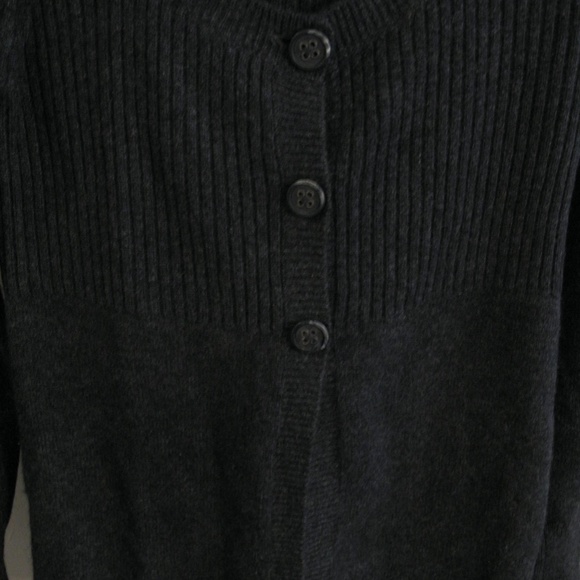 REPEAT CASHMERE Grey Ribbed Cardigan 38 Small - Picture 4 of 15
